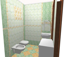 Макет дизайна туалета