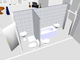 проектирование туалета - компьютерный макет