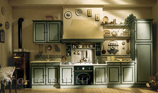 Цвет интерьера кухни в стиле прованс